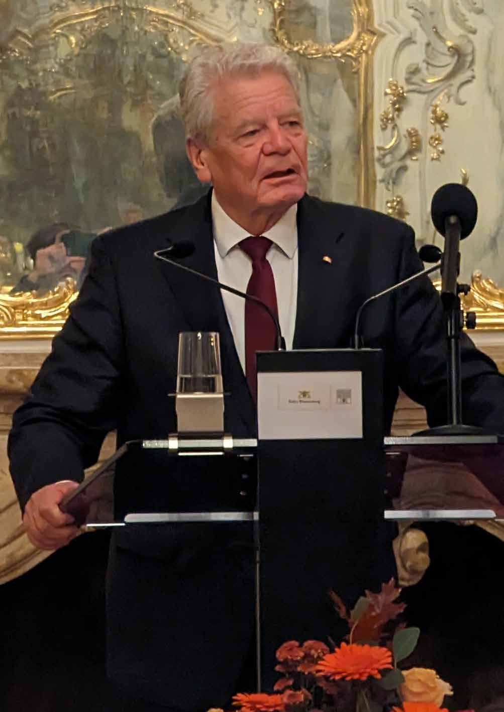 Joachim Gauck bei den Bruchsaler Schlossgesprächen