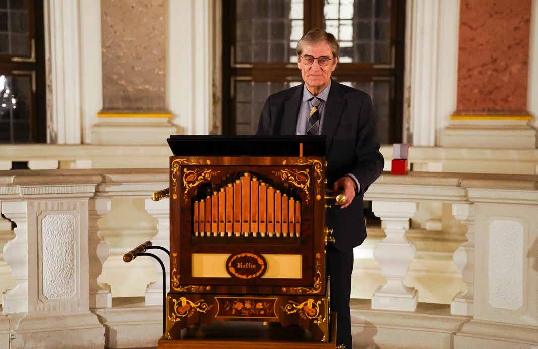 Musik im Treppenhaus des Bruchsaler Schlosses